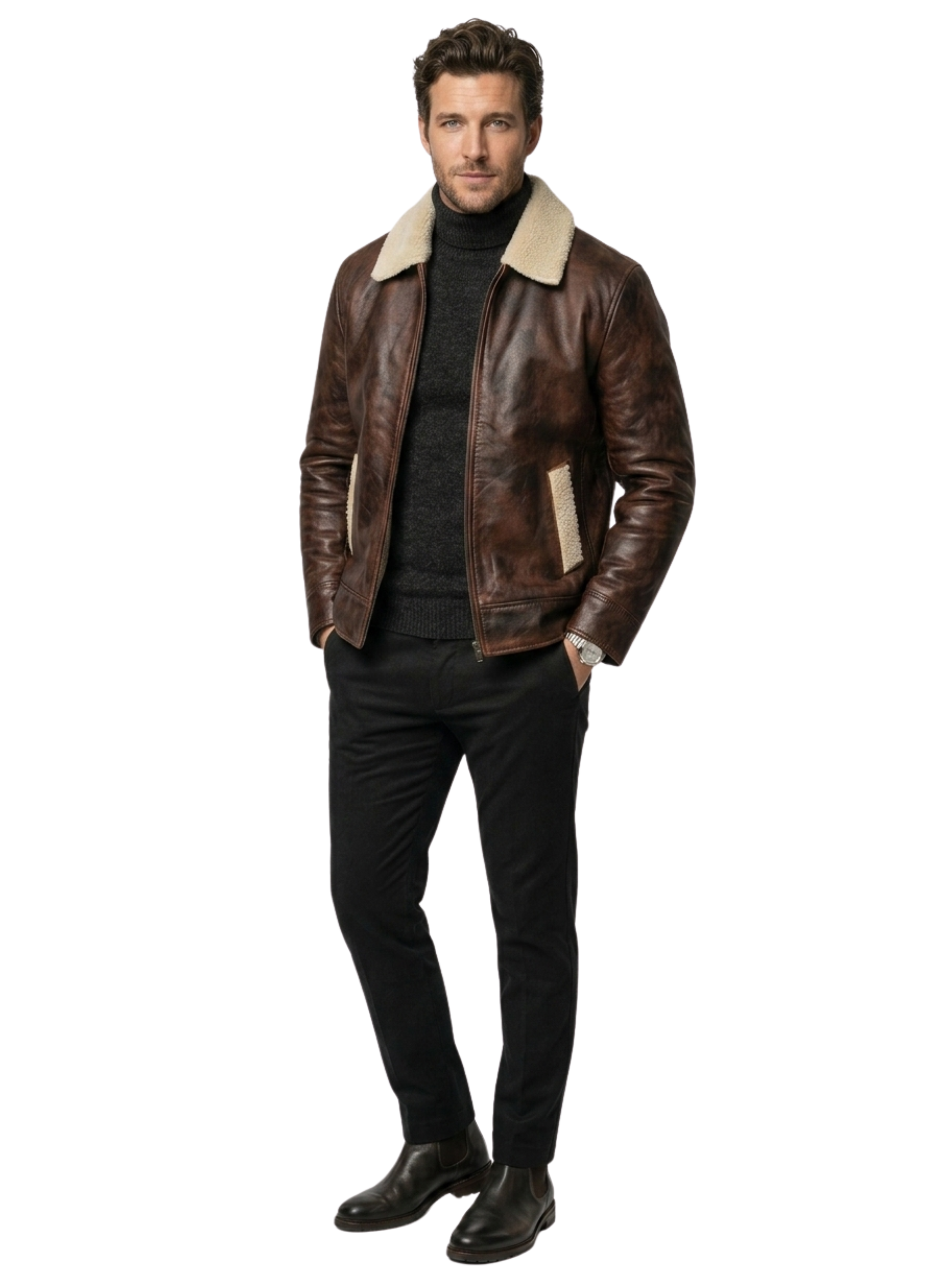 Shearling Leather Jacket