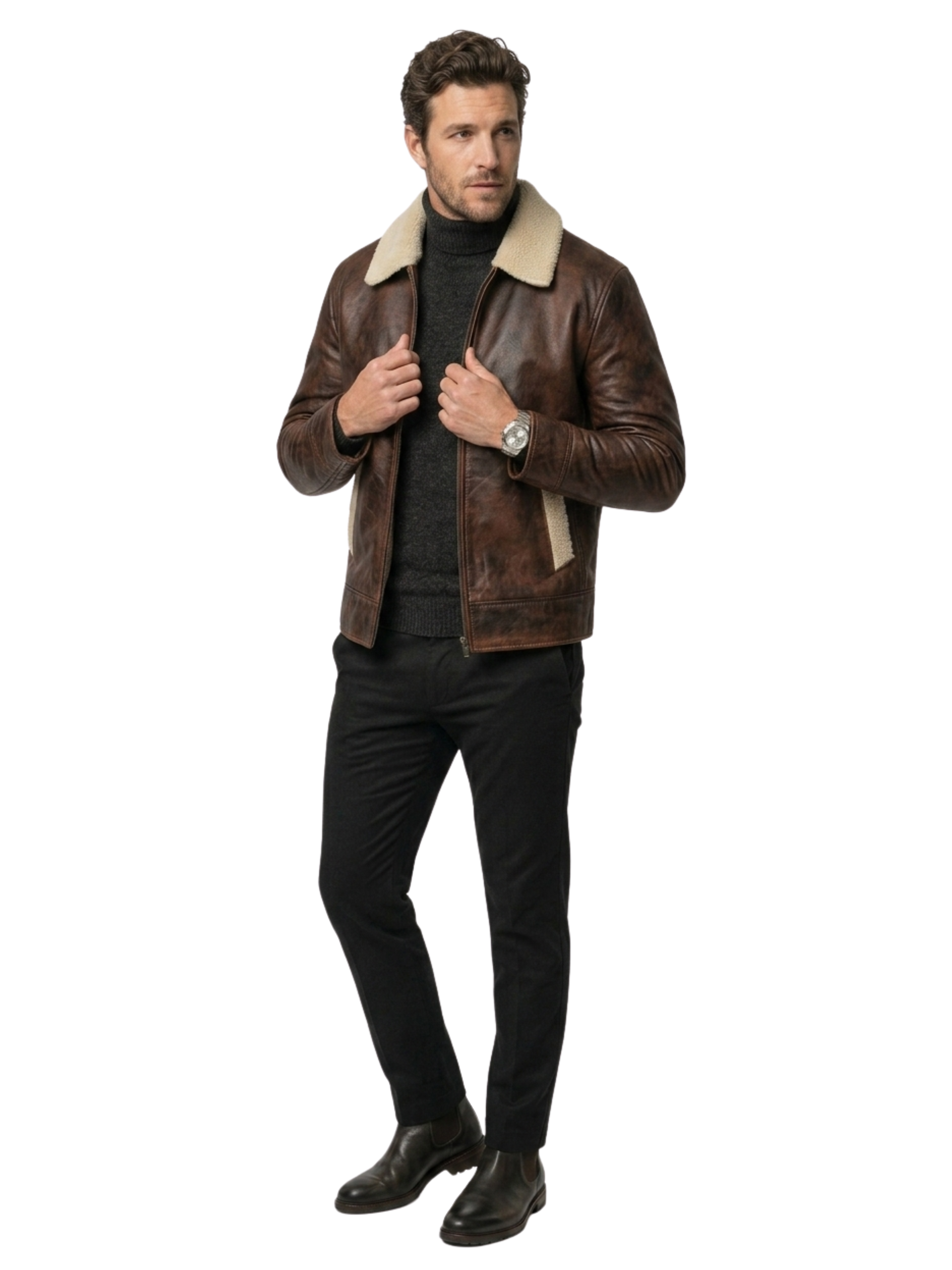 Shearling Leather Jacket