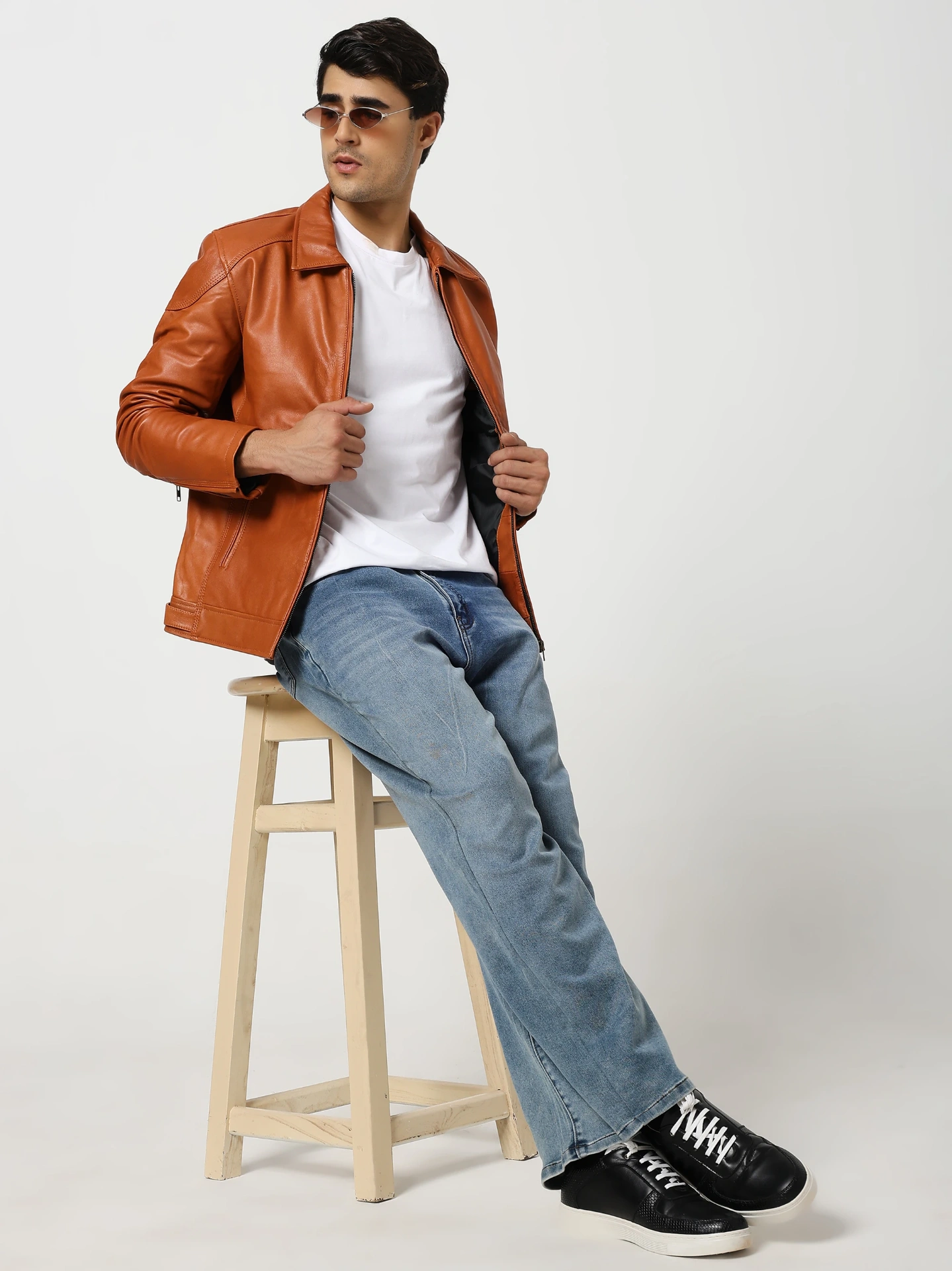 Cafe Racer Leather Jacket