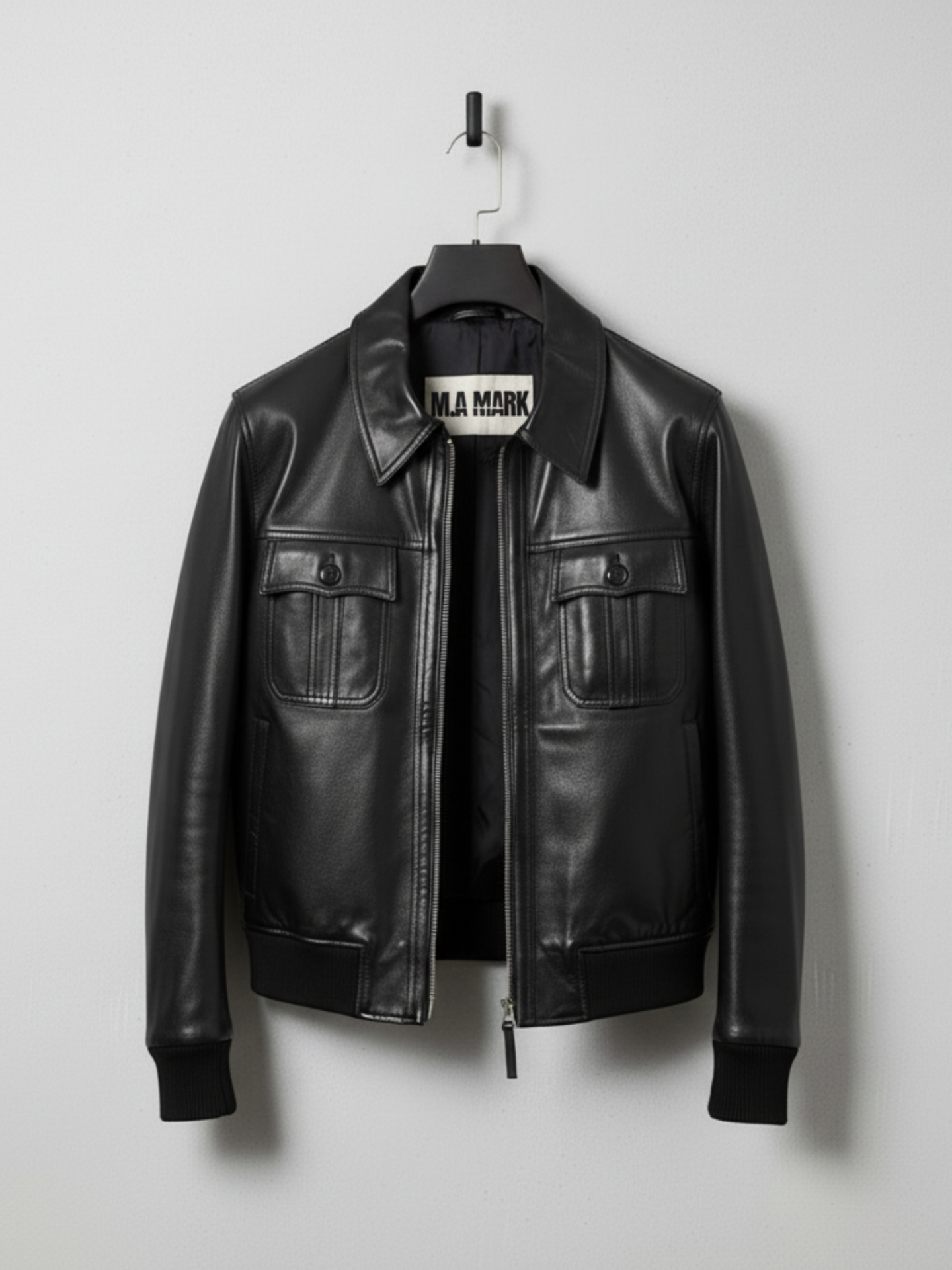 Classic Leather Bomber Jacket