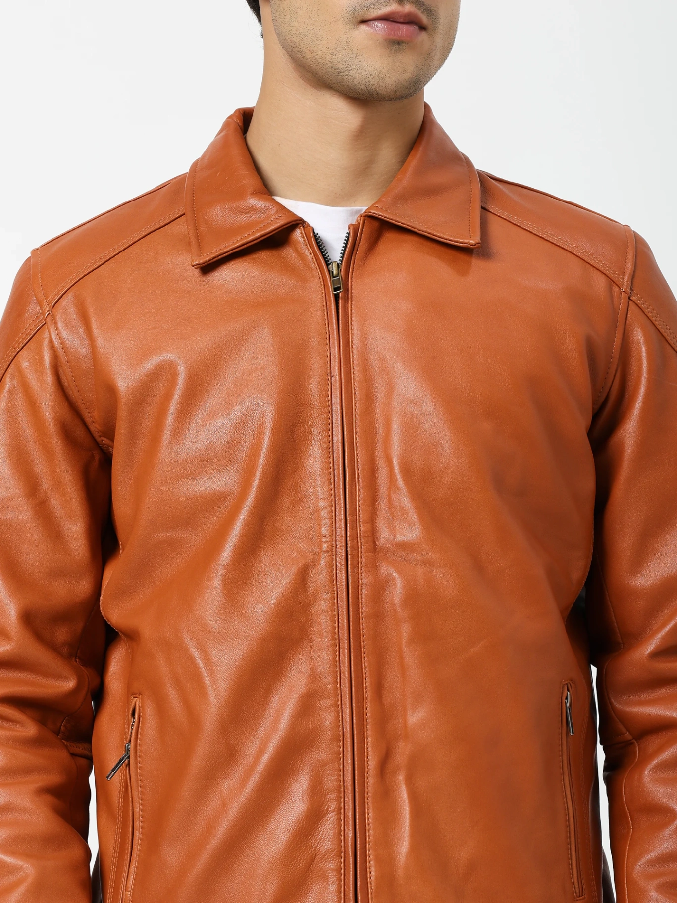 Cafe Racer Leather Jacket