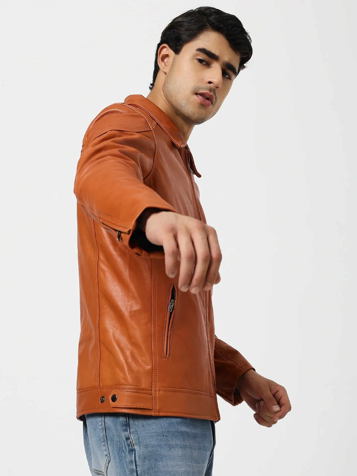 Cafe Racer Leather Jacket