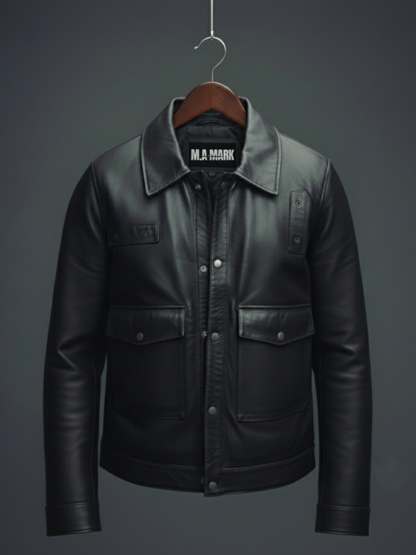 Modern Utility Leather Jacket