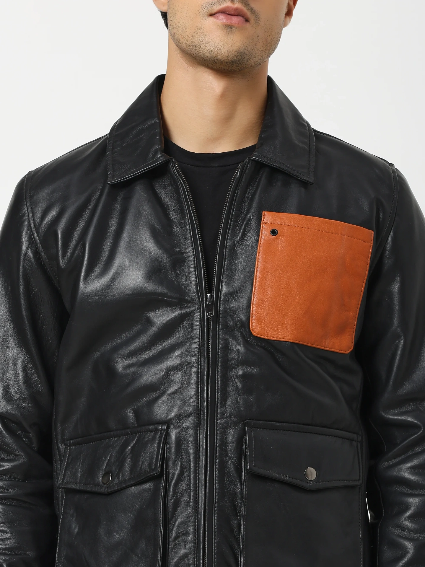 Ultimate Contrast Leather Jacket
