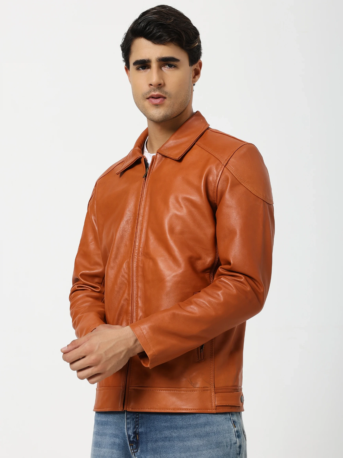 Cafe Racer Leather Jacket